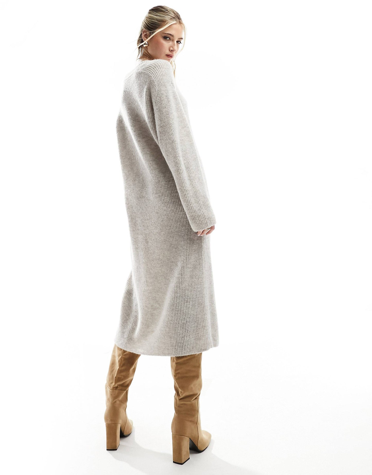 ๐ธ CozyBlend Alpaca Wool Midi Dress in Sandstone
